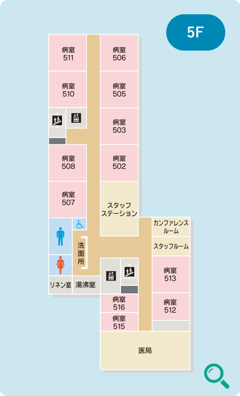 山本第三病院 5階 フロアマップ